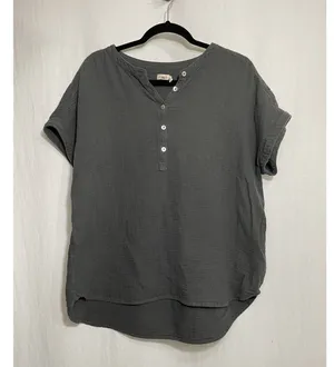 Faherty Top Women's XL Short Sleeve Dream Cotton Organic Gauze Desmond thumbnail 1