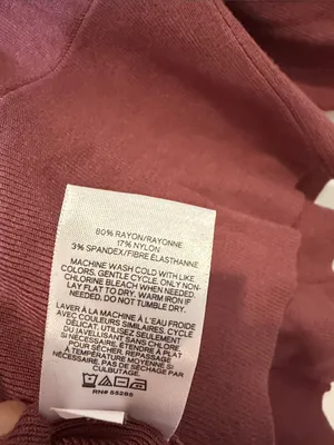 Express Dusty Rose Lace-Up Waist Knit Top thumbnail 6
