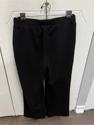 Black Pull On High Rise Pants Size L thumbnail 2