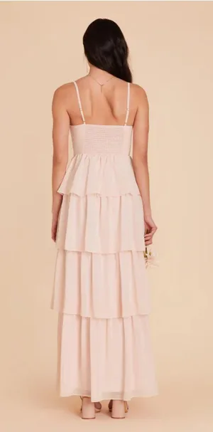 Birdy Grey pale Pink Chiffon Maxi Dress thumbnail 2