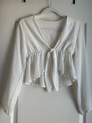 White tie front top Size XS thumbnail 1