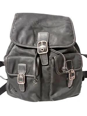 Vintage COACH Black Nylon Leather Trim Backpack Bag 4290 thumbnail 1