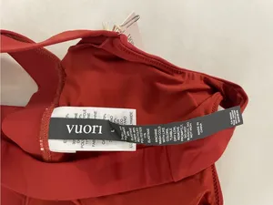 Vuori NWT Stride Bra Strappy Support Sports Bra Poppy Red Size L thumbnail 4