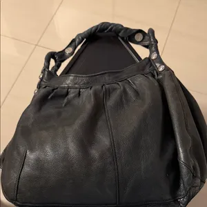 Lucky Brand Black Leather Shoulder Hobo Bag thumbnail 1