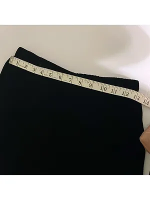 Vintage Black Velvet Skirt Union Made Modest 90s 80s thumbnail 6