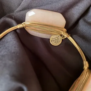 Bourbon and Bowties Rose quartz stones bracelet thumbnail 3