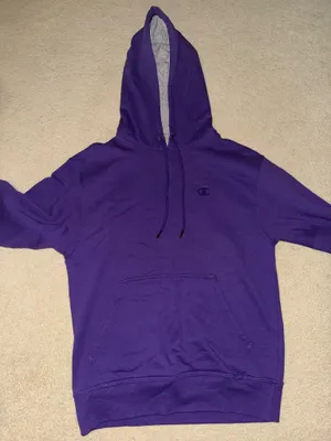 Men’s purple champion hoodie thumbnail 2