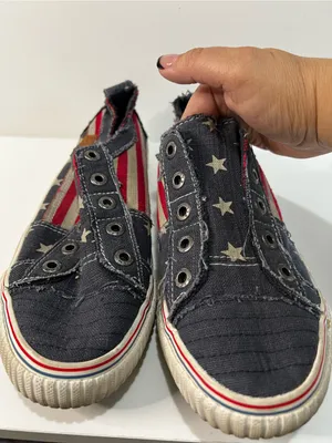 Blowfish Malibu Bettie American Flag Patriotic Slip On Sneakers thumbnail 4