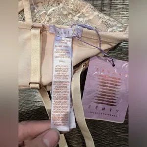 NWT Savage x Fenty Lace and Vinyl Bra thumbnail 4