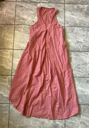 Halara NWOT Womens XS Pink Sleeveless V-Neck High Low Racerback Maxi Dress Boho thumbnail 1