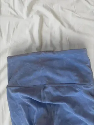 Lululemon Blue Tie Dye Crossover Waist Leggings Size 2 thumbnail 5
