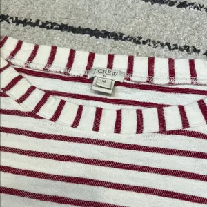 J. Crew Red and White Striped Long Sleeve Top thumbnail 6