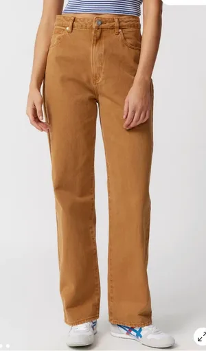 Abrand A Carrie Jeans Warm Tan Straight Leg‎ High Rise Urban Outfitters Size 24 thumbnail 1