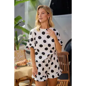 BiBi Polka Dots Printed Ruffled Detail Top And Shorts Set - Large thumbnail 8