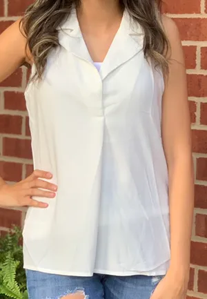 White Blouse Tank M Size M thumbnail 2