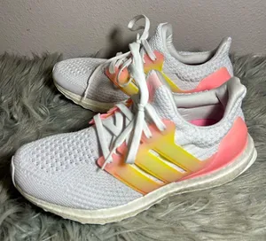 Adidas Ultraboost 5.0 DNA White/Ftwr Beam Pink" Grade School Sneaker Sz 7 thumbnail 2