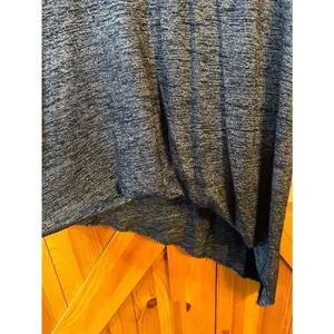 White House Black Market Dark Heather Blue Asymmetrical Drapped Shirt Size Small thumbnail 3
