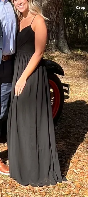 Azazie Cora Black Dress thumbnail 4