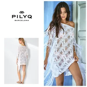 New Pilyq water lily fringe coverup. XS/S. Regularly $179 thumbnail 2