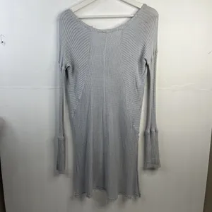 Free People Sz XS Ventura Thermal Top Waffle Knit‎ Long Sleeve Sky Blue High Low thumbnail 10