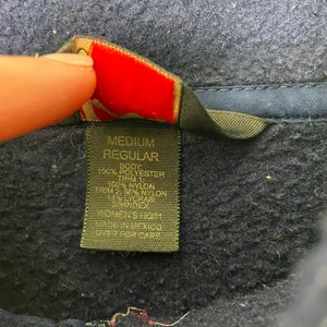 Vintage L.L. Bean outdoors‎ Adult navy soft fleece quarter zip jacket medium thumbnail 4