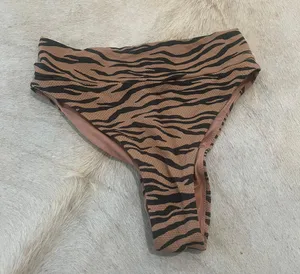 Animal Print High Waisted Swim Bottoms thumbnail 2