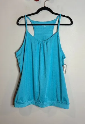 🔆 NWT GapFit blue striped athletic tank thumbnail 1
