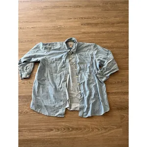 Vintage St Johns Bay Button Up Shirt Womens 24W Light Blue Denim Chambray Y2K thumbnail 2