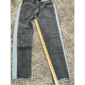 After Party Nasty Gal Levi’s Reworked Two Tone Jeans Size 27 Light Dark Y2K VTG thumbnail 12