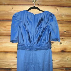 Mac Duggal 27014 PUFF SLEEVE PLEATED BODICE DRAPED GOWN 8 Runs Small thumbnail 14