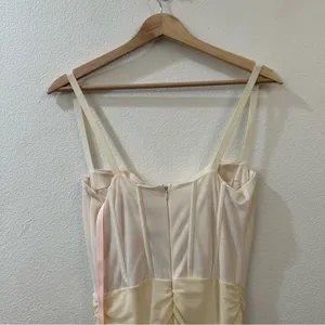 Oh Polly Women's Overload Mesh Bodycon Corset Mini Dress Size 6 NWT‎ Ivory thumbnail 6