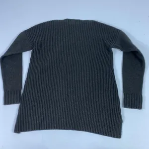 LOFT Sweater Tunic Womens‎ Medium Brown Ribbed Back Side Slit Long Sleeve Knit thumbnail 7