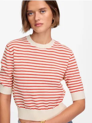 Madewell Textural-Stitch Cotton Sweater Small thumbnail 1