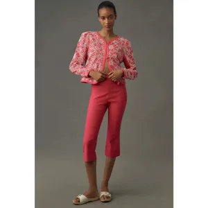 Anthropologie‎ NWT Dolan Pink & White Linen Cutwork Jacket Size M thumbnail 10