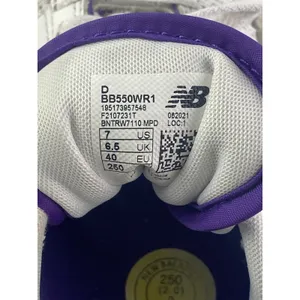 New Balance 550 Women's White Purple Lace Up Low Top Athletic Sneakers Shoes 7 thumbnail 6