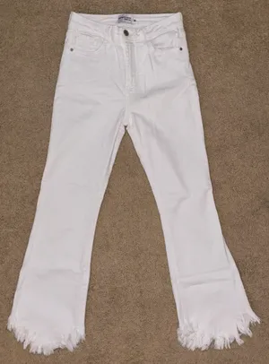 Just Black Denim White Fringe Jeans thumbnail 1