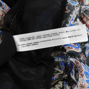 ZARA Paisley Floral Ruched Dress Ruffled Mini Metallic Party Cocktails Small‎ thumbnail 13