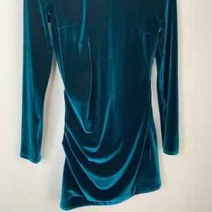 House of CB Maroush Velvet Teal Backless Mini Longsleeve Dress Womens Small thumbnail 5