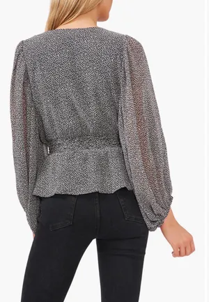 Vince Camuto Blouse V-Neck Long Sleeve XL thumbnail 3