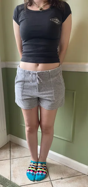 Y2K Blanc Noir gray corduroy shorts thumbnail 1