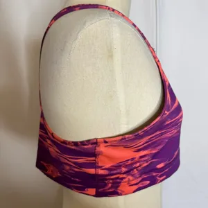 Nike Pro Dri-FIT Purple Pink Abstract Racerback Unlined Sports Bra Women's XL thumbnail 4