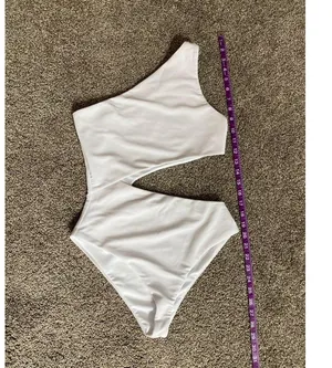 Beach Riot One-Shoulder White Cutout One-Piece Swimsuit thumbnail 7