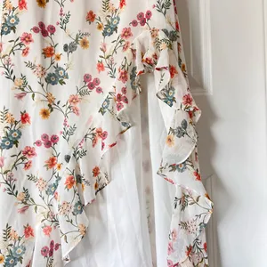 Amanda Uprichard Eden Strapless White Floral Gown Elegant Cocktail Party Dress M thumbnail 4