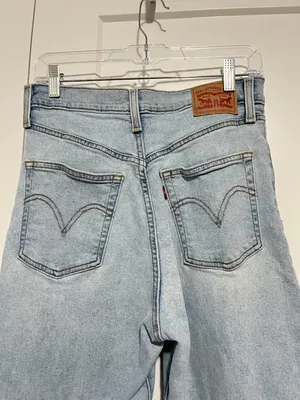 Levi's Size 29 Blue Ribcage Straight Button Fly Jeans thumbnail 4