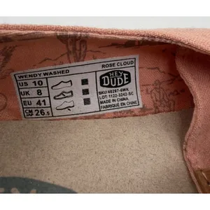 Hey Dude Wendy Washed Rose Cloud Women's Size 10 Pink Casual Lightweight Walking thumbnail 6