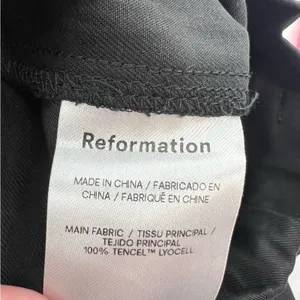 Reformation grommet drawstring waist black pants‎ Sz S thumbnail 4