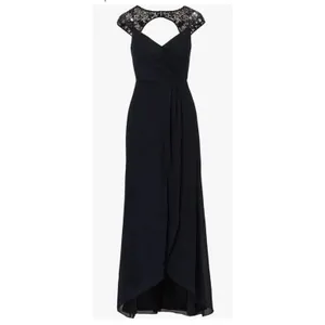 The Adrianna Papell beaded yoke chiffon gown Blue Size 4 thumbnail 3