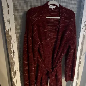 Knox Rose Purple Cardigan Sweater Heathered Knit Pockets Women’s Sz XL thumbnail 2