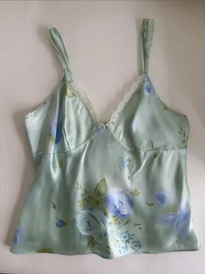 Secret Treasures Y2K Satin Floral Lace Cami Top thumbnail 1
