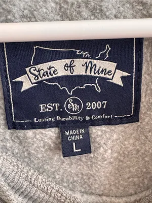 State of Mine California CA Graphic Sweatshirt Gray Red Women's Large thumbnail 2